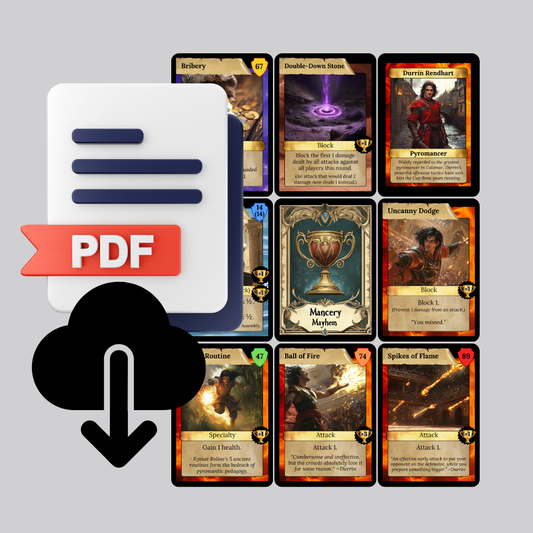 Digital Files (print at home): Mancery Mayhem card game